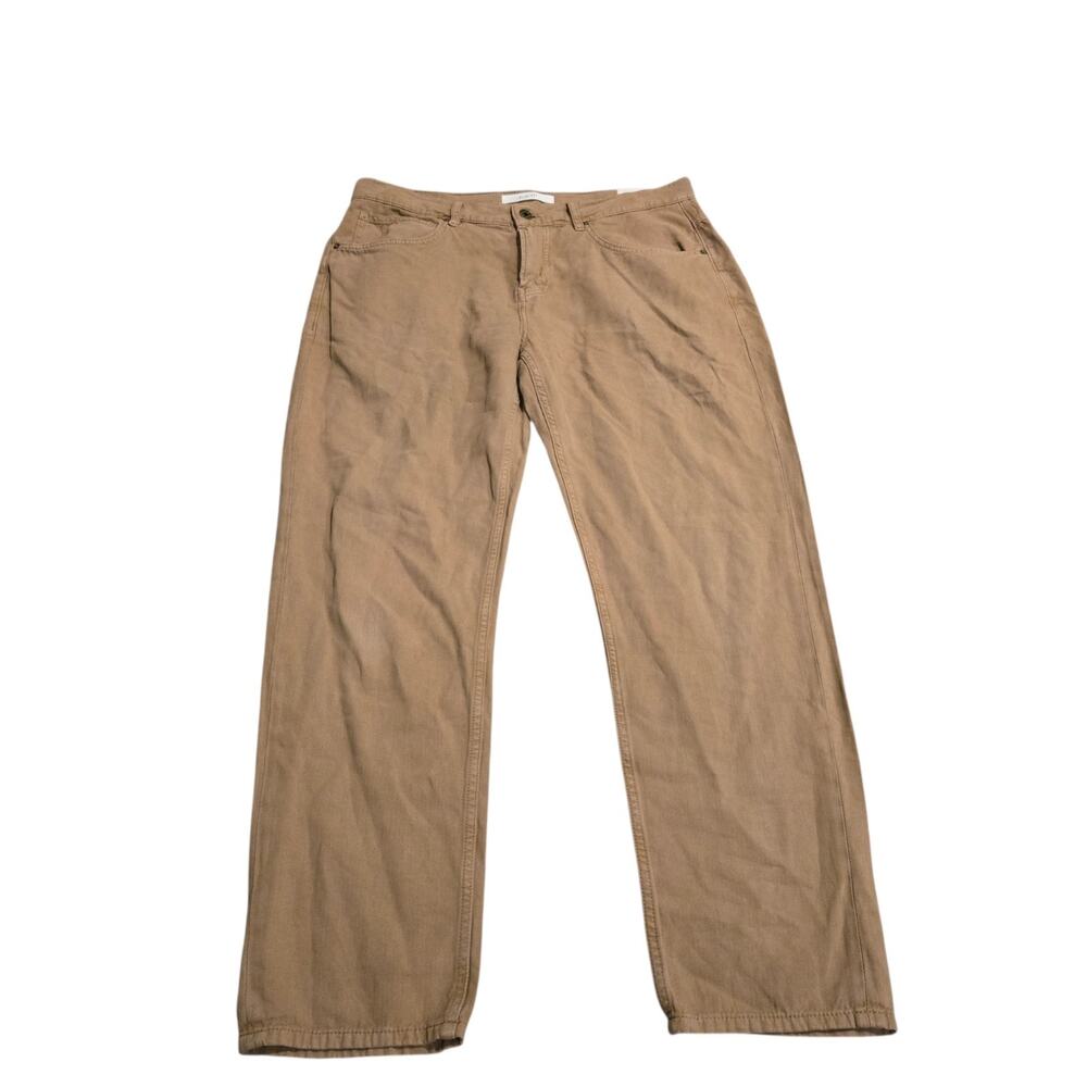 Billy Reid Leonard Pants 34x30 Khaki Beige Brown Casual Pima Cotton/Linen blend